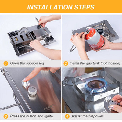 OutBack Kitchen 4200W Outdoor Camping Windproof Cassette Stove ...