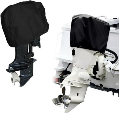 Outboard Motor Cover Heavy Duty Waterproof Engine Cover Thick Polyester ...