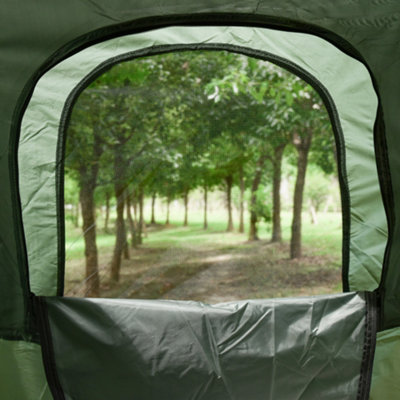 Outdoor 1 Person Folding Dome Tent Hiking Camping Bed Cot W/ Sleeping Bag New - 8