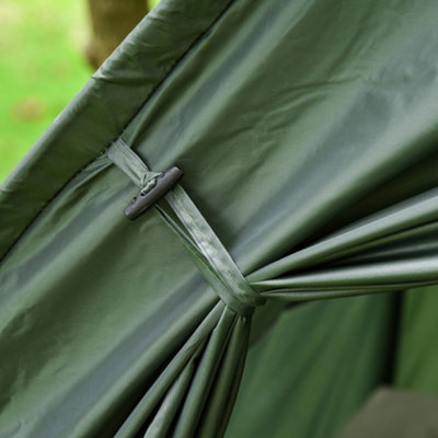 Outdoor 1 Person Folding Dome Tent Hiking Camping Bed Cot W/ Sleeping Bag New - 9