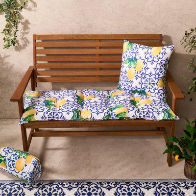 Outdoor Seater Bench Cushion Garden Furniture Seat, 40 x 110cm
