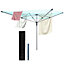 Outdoor 50 Metre Clothes Airer - 4 Arm Rotary Garden Washing Line Dryer 50M Folding Home