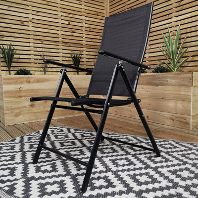 Outdoor 6 Person Rectangular Glass Top Garden Patio Dining Table Chairs Set - 6