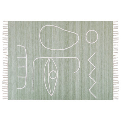 Outdoor Area Rug 140 x 200 cm Light Green YAVU