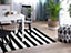 Outdoor Area Rug 160 x 230 cm Black and White TAVAS
