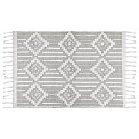 Outdoor Area Rug 160 x 230 cm Grey and White TABIAT