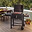 Outdoor Barbecue Charcoal BBQ Grill Stove Smoker Built in Thermometer with Wheels