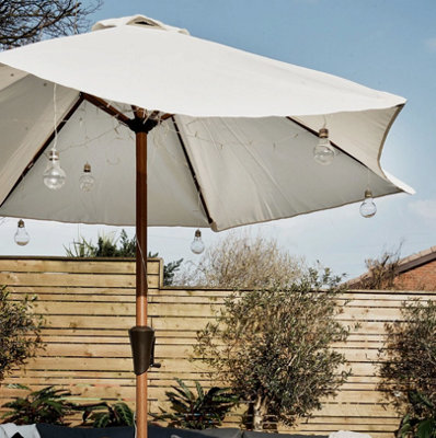 cheap sunbrella fabric patio umbrellas SUNBRELLA Fabric Aluminum Patio Cantilever Umbrella in Wood Color