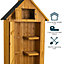 Outdoor Bideford Garden Wooden Storage Cabinet Tool Shed - Natural