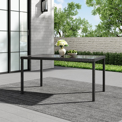 Outdoor  Black Garden Metal Frame Waterproof Portable Picnic Coffee table Camping table