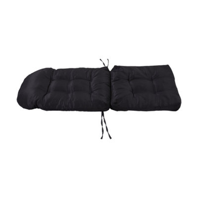 Outdoor Black Garden Waterproof Swing Seating Cushion Sofa Cushion Chair Lounger Cushions Patio Seat Pads