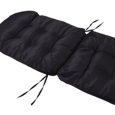 Outdoor Black Garden Waterproof Swing Seating Cushion Sofa Cushion Chair Lounger Cushions Patio Seat Pads