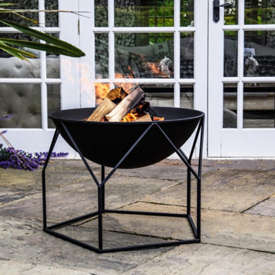 Outdoor Buckingham Firebowl Black Iron H51cm W70Cm