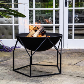 Outdoor Buckingham Firebowl - Metal - L70 x W70 x H51 cm - Black