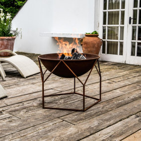Outdoor Buckingham Firebowl - Metal - L70 x W70 x H51 cm - Rust