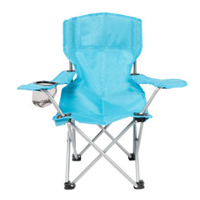 Outdoor Camping Chair Folding Portable Picnic Garden Fishing Seat, Blue - Kids