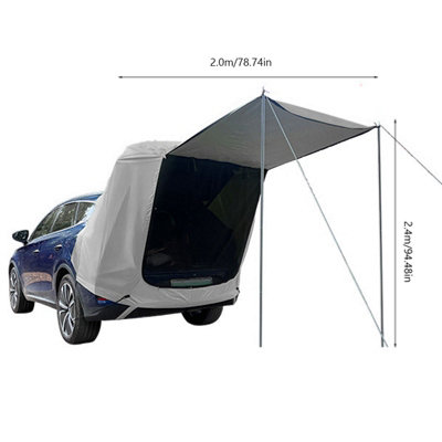 Outdoor Car Rear Tent with Canopy - Sun and Rain Protection Camping ...