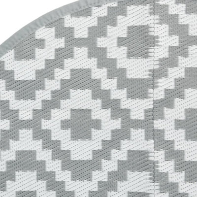 Outdoor Carpet Rugs for Garden Patios Grey 120 cm PP