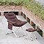 Outdoor Chair Set of Coffee Folding Comfy Suede Moon Chair and Footstool