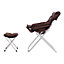 Outdoor Chair Set of Coffee Folding Comfy Suede Moon Chair and Footstool
