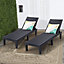 Outdoor Chaise Lounge Chair Lightweight Adjustable Patio Lounge Recliner Chair