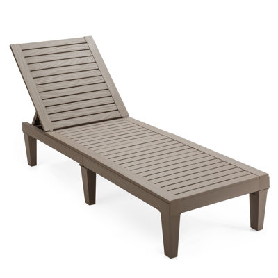 Outdoor Chaise Lounge Chair Lightweight Adjustable Patio Lounge Recliner Chair - 9