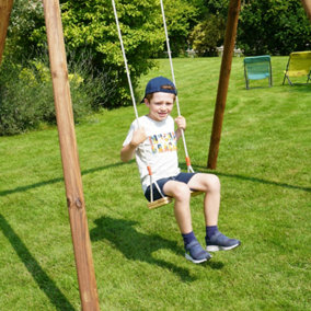 Outdoor Childrens Wooden Swing Seat