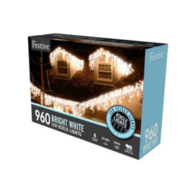 Outdoor Christmas Lights - White - 360 LED Lights