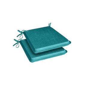Outdoor Comfort with Water-Repellent Garden Seat Pads - Set of 2