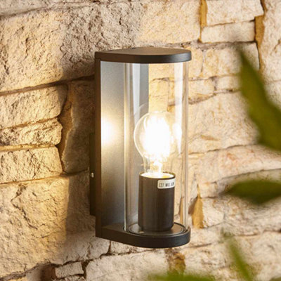 Outdoor Contemporary Cylinder Wall Light at B&Q
