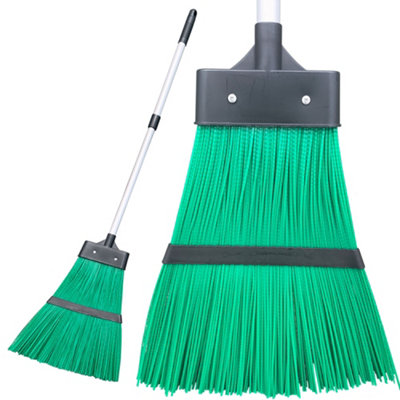 Outdoor Corn Yard Broom with Telescopic Metal Handle