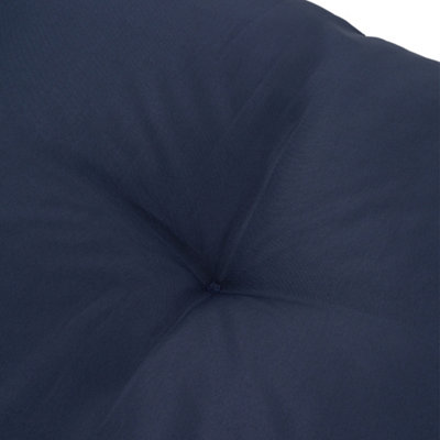 Outdoor Dark Blue 2Pcs Garden Sofa Cushion Backrest Set Polyester Dining Chair Cushion Seat Pads for Outdoors