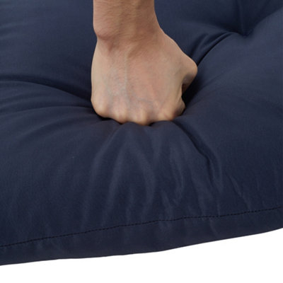 Outdoor Dark Blue 2Pcs Garden Sofa Cushion Backrest Set Polyester Dining Chair Cushion Seat Pads for Outdoors