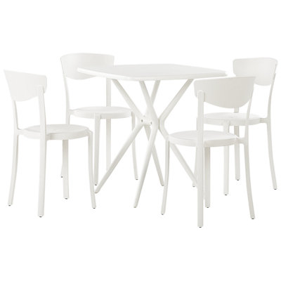 Outdoor Dining Set for 4 SERSALE/VIESTE White