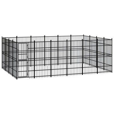 Buy Outdoor Dog Kennel Steel 22.12 m² | DIY at B&Q