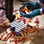 Outdoor Drain Guard Kit - 2 Square Stainless Steel Drain Covers & Pair of Knitted Gloves - Prevent Leaf & Debris Blockages