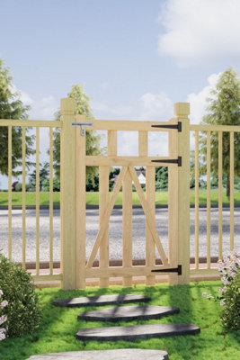 Outdoor Entry Spaces Wooden Garden Border Gate Picket Design W 76cm H 120cm