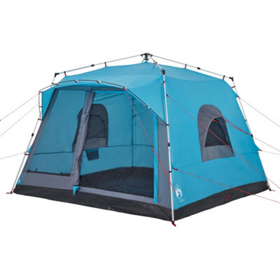Outdoor Family Tent Cabin 7-Person Blue Quick Release