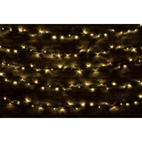 Outdoor Festive Heavy Duty 180 LED Christmas String Lights- Warm White