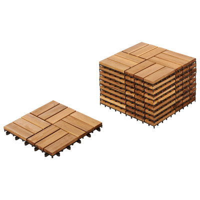 Outdoor Flooring ACERENZA Certified Acacia Wood Natural
