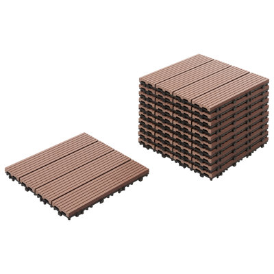 Outdoor Flooring ATELETA Wood-Plastic Composite (WPC) Brown