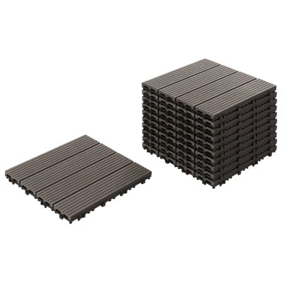 Outdoor Flooring ATELETA Wood-Plastic Composite (WPC) Graphite Grey