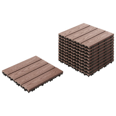 Outdoor Flooring ATESSA Wood-Plastic Composite (WPC) Brown