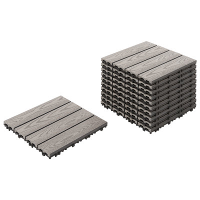 Outdoor Flooring ATESSA Wood-Plastic Composite (WPC) Grey