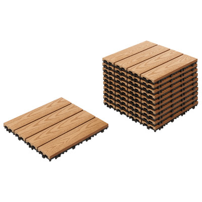 Outdoor Flooring ATESSA Wood-Plastic Composite (WPC) Light Brown