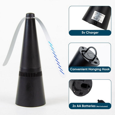 Outdoor Fly Repellent Fan  - Black - 4