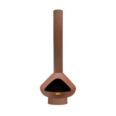 Outdoor Fornax Fireplace in Rust H132CM W52CM