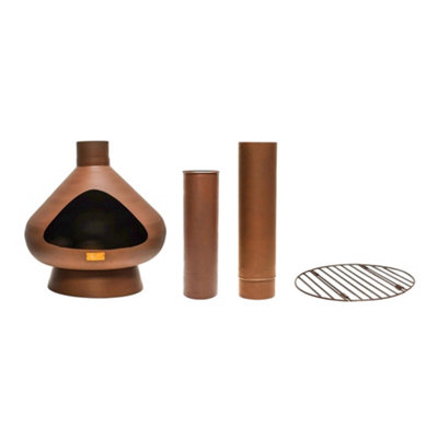 Outdoor Fornax Fireplace in Rust H132CM W52CM