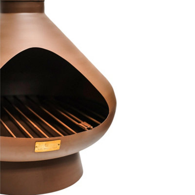 Outdoor Fornax Fireplace in Rust H132CM W52CM