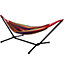 Outdoor Framed Hammock Swing Furniture & Leisure Freestanding Garden Patio Chair Bed Rainbow with Stand